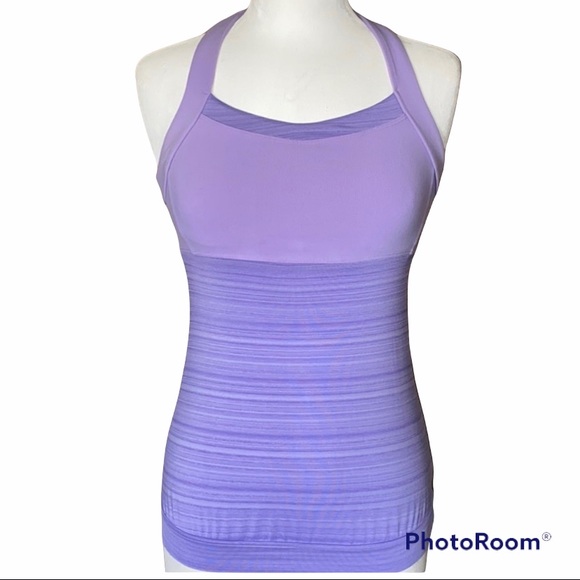 Athleta Tops - Athleta Cross Back Light Purple Athletic Tank Top